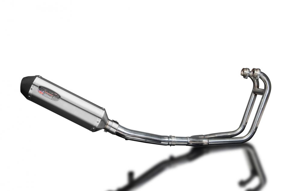 Suzuki GS500 E/F 1989-2009 Exhaust System 2-1 343mm X-Oval Stainless Silencer