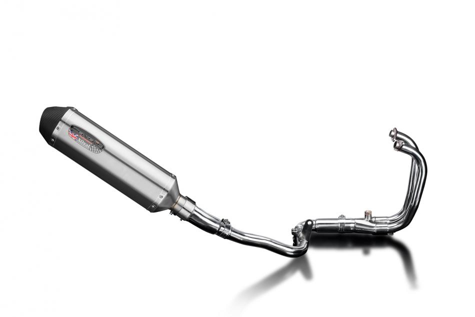 VERSYS 300 2017-2021 / XOVAL 343mm (13.5 inch) R/H SILENCER 2-1 COMPLETE SYSTEM BRUSH 304 STAINLESS