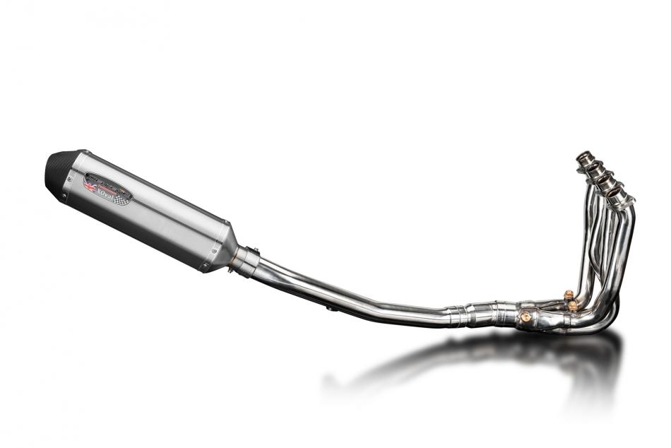 Kawasaki ZZR1400 2006-2007 4-1 Full Exhaust 343mm X-Oval Stainless Silencer Can