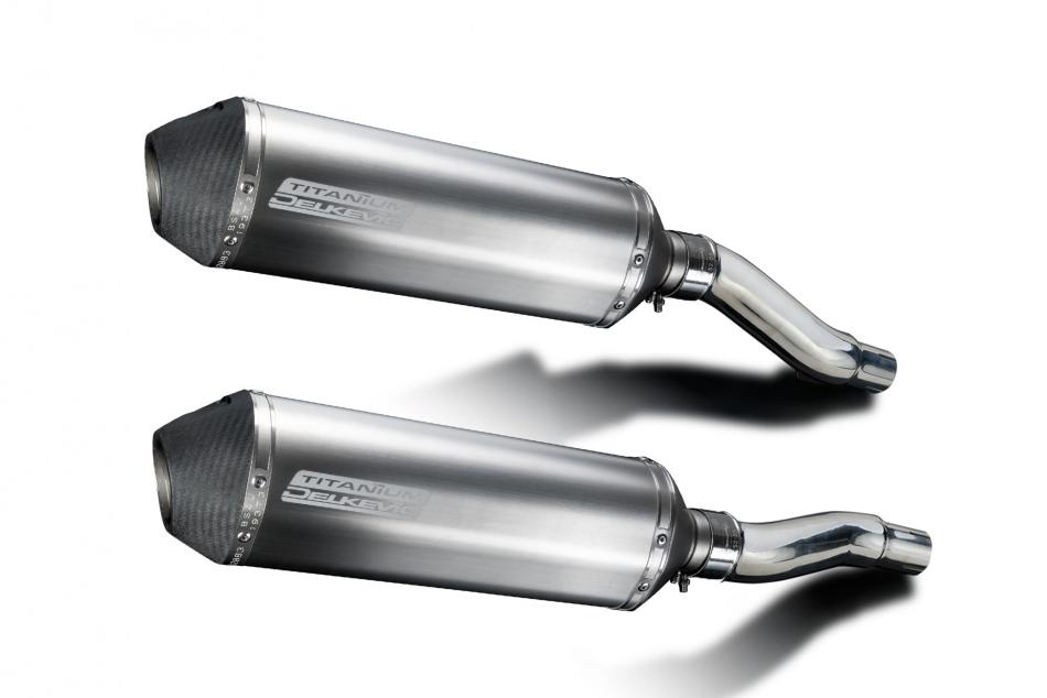 Kawasaki GPZ500S 1987-2007 343mm X-Oval Titanium Exhaust Silencer Can Kit