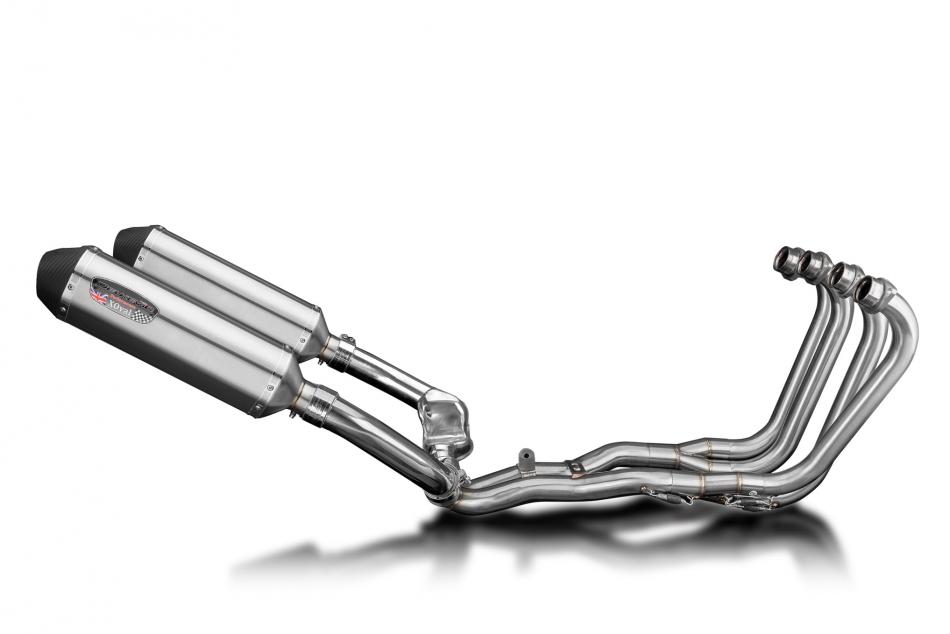 Honda CBR1000F FH-FX Hurricane 87-99 Exhaust 4-2 343mm X-Oval Stainless Silencer