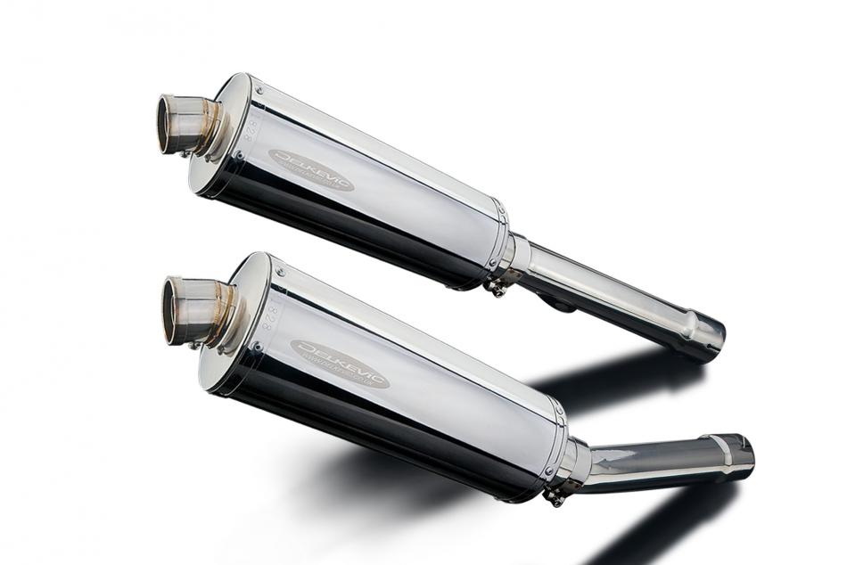 HONDA CBR1100XX BLACKBIRD 96-09 350mm OVAL STAINLESS BSAU SILENCER EXHAUST KIT