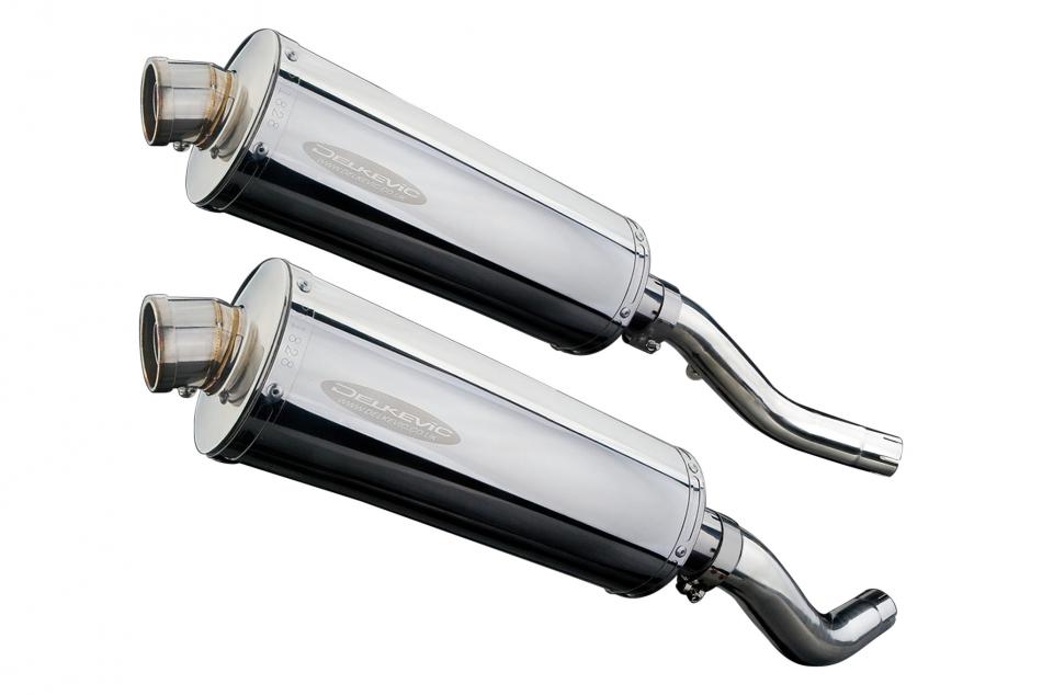 KAWASAKI Z1000 2003-2006 350mm OVAL STAINLESS BSAU SILENCER EXHAUST KIT