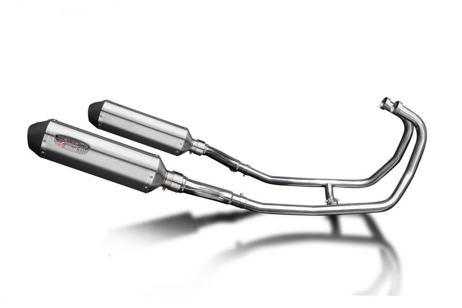 Kawasaki GPZ500S EX500 Complete Exhaust 2-2 343mm X-Oval Stainless Silencers