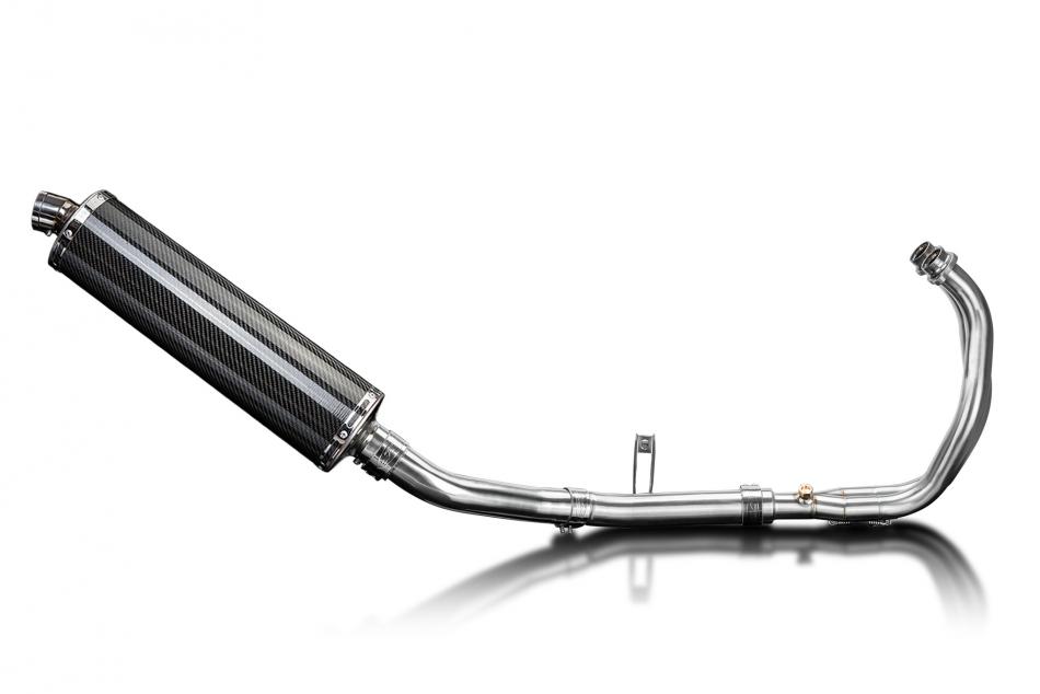 Yamaha XSR700 2021-2024 Complete Exhaust 2-1 450mm Oval Carbon Silencer Can