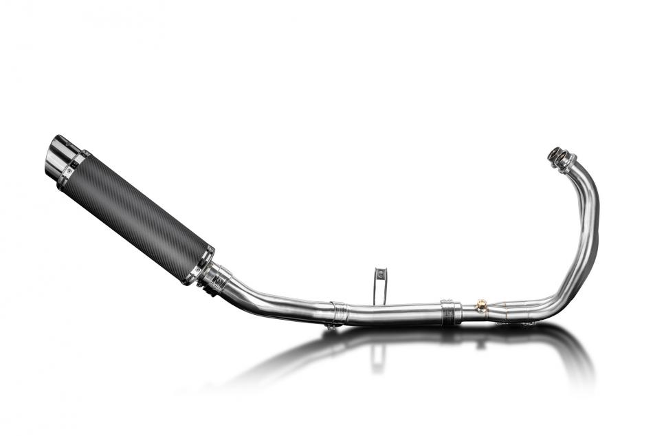 Yamaha XSR700 2021-2024 Complete Exhaust 2-1 350mm Round Carbon Silencer Can