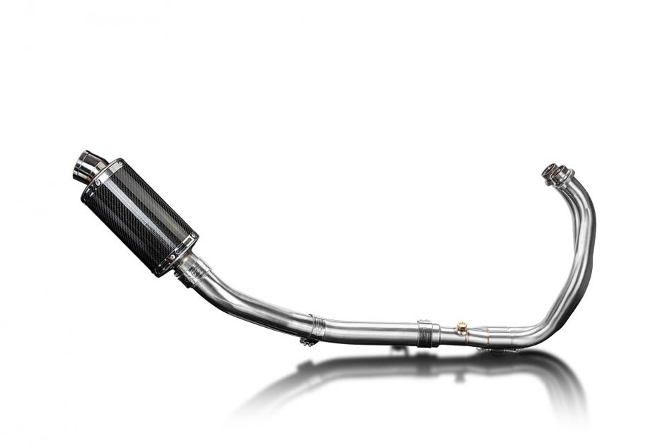 Yamaha XT700 Tenere 2019-2023 Complete Exhaust 2-1 225mm Oval Carbon Silencer