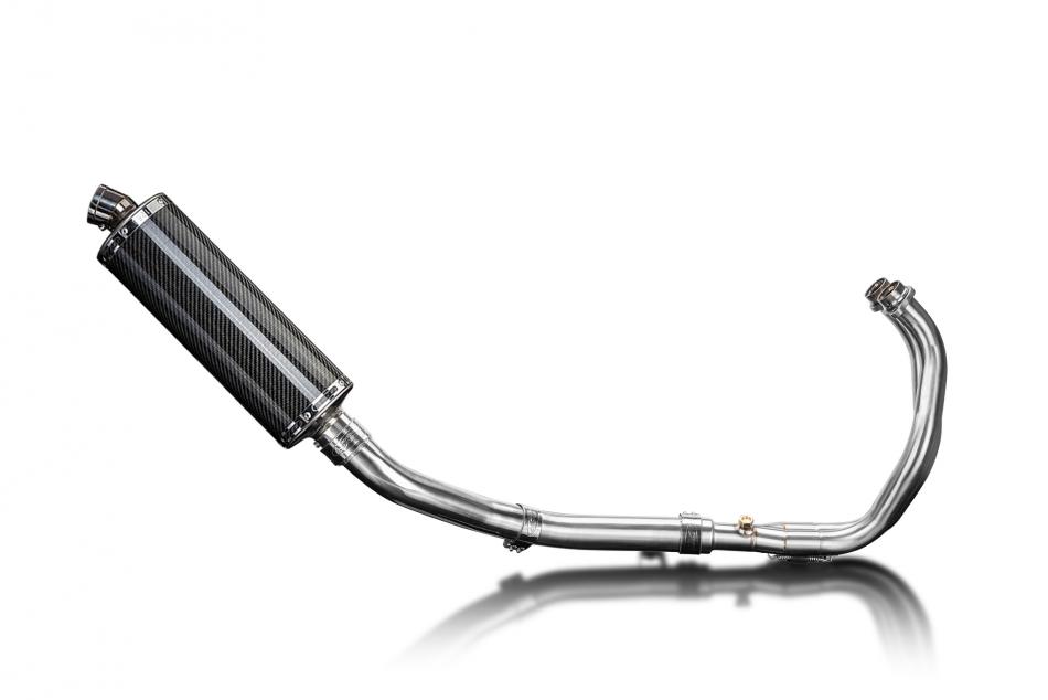 Yamaha XT700 Tenere 2019-2023 Complete Exhaust 2-1 350mm Oval Carbon Silencer