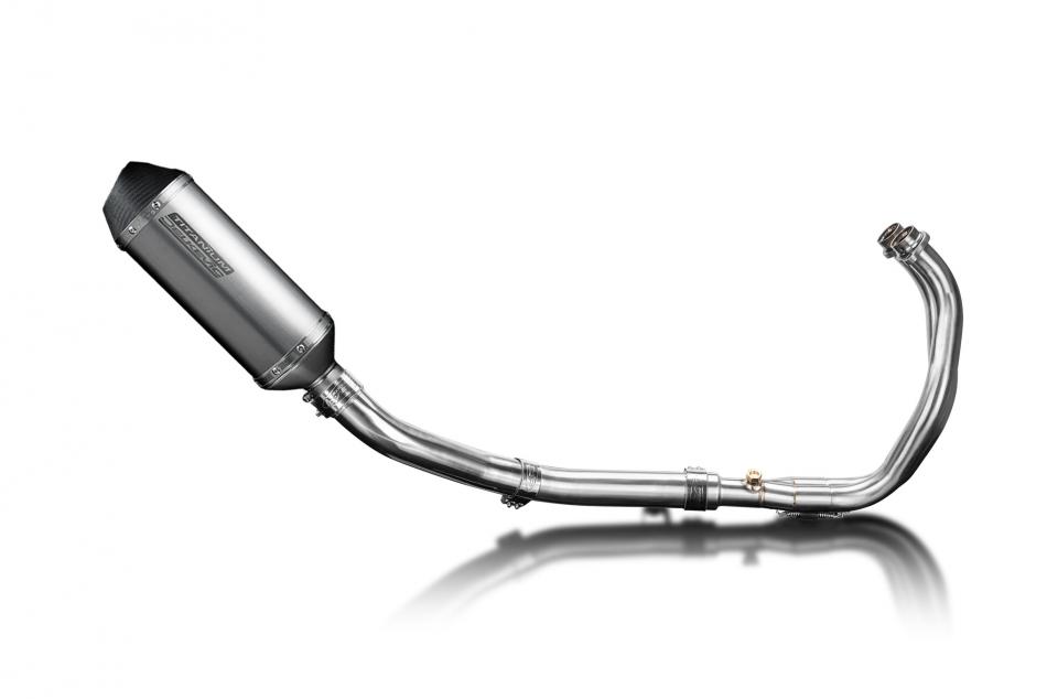 Yamaha XT700 Tenere 2019-23 Complete Exhaust 2-1 260mm X-Oval Titanium Silencer