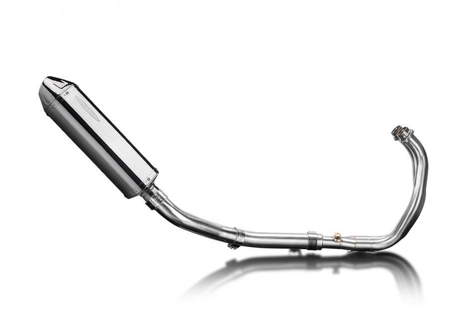 Yamaha XT700 Tenere 19-23 Complete Exhaust 2-1 320mm Tri-Oval Stainless Silencer