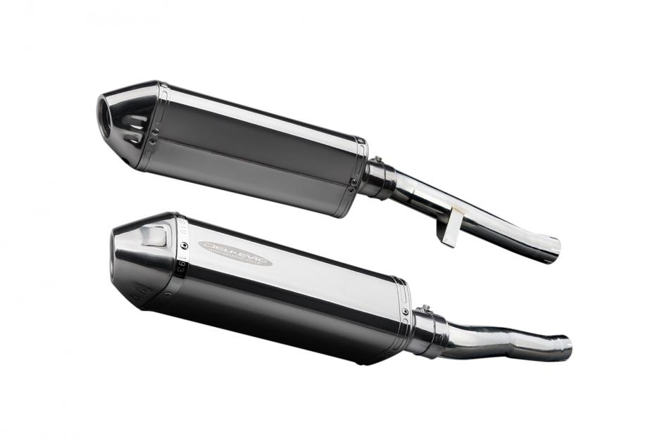 Suzuki GSX1400 2001-2004 Delkevic 320mm Tri-Oval Stainless Exhaust Silencer Kit
