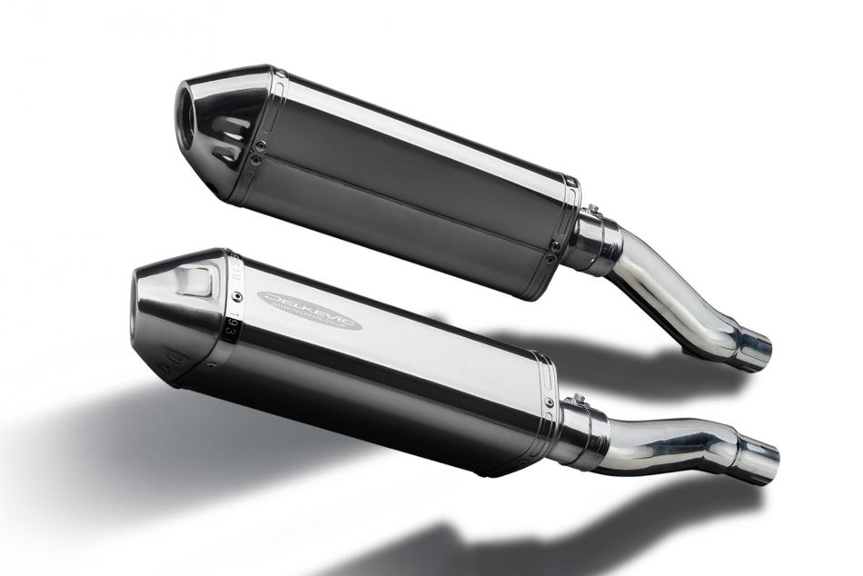 KAWASAKI GPZ500S 1987-2007 320mm TRI STAINLESS BSAU SILENCER EXHAUST KIT