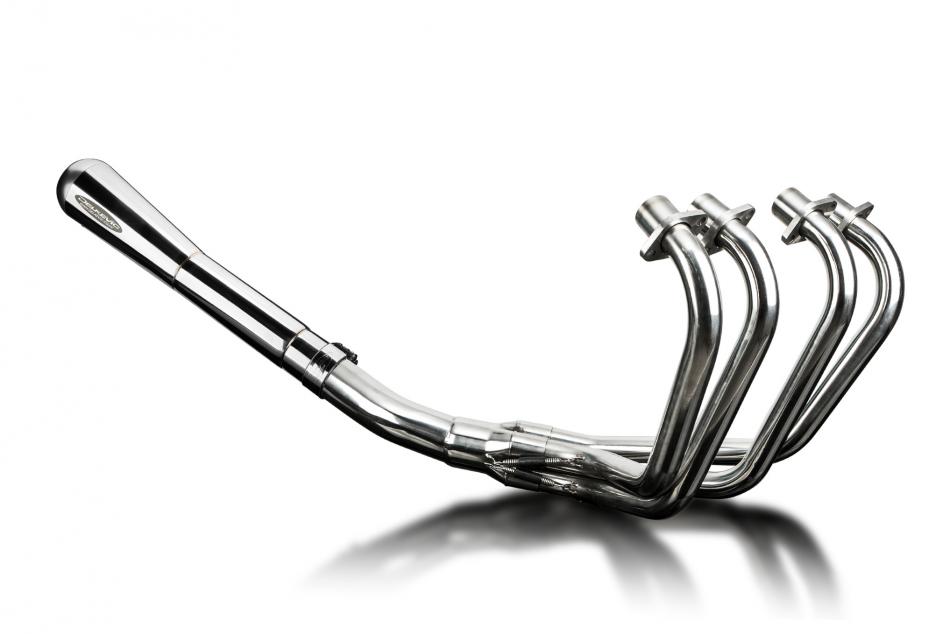 CB750 K7 SOHC 1977-1978 / COMPLETE 4 into 1 EXHAUST SYSTEM CLASSIC REVERSE-CONE SILENCER 304 STAINLE
