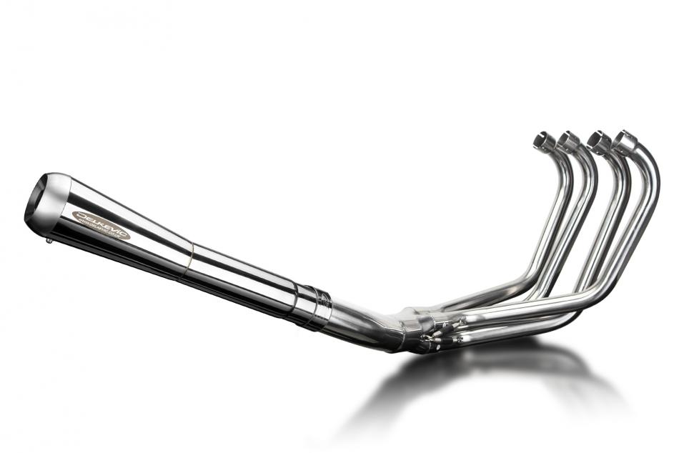 Honda CB750K0-K6 SOHC 69-76 Polished Stainless Exhaust 4-1 Reverse Cone Silencer