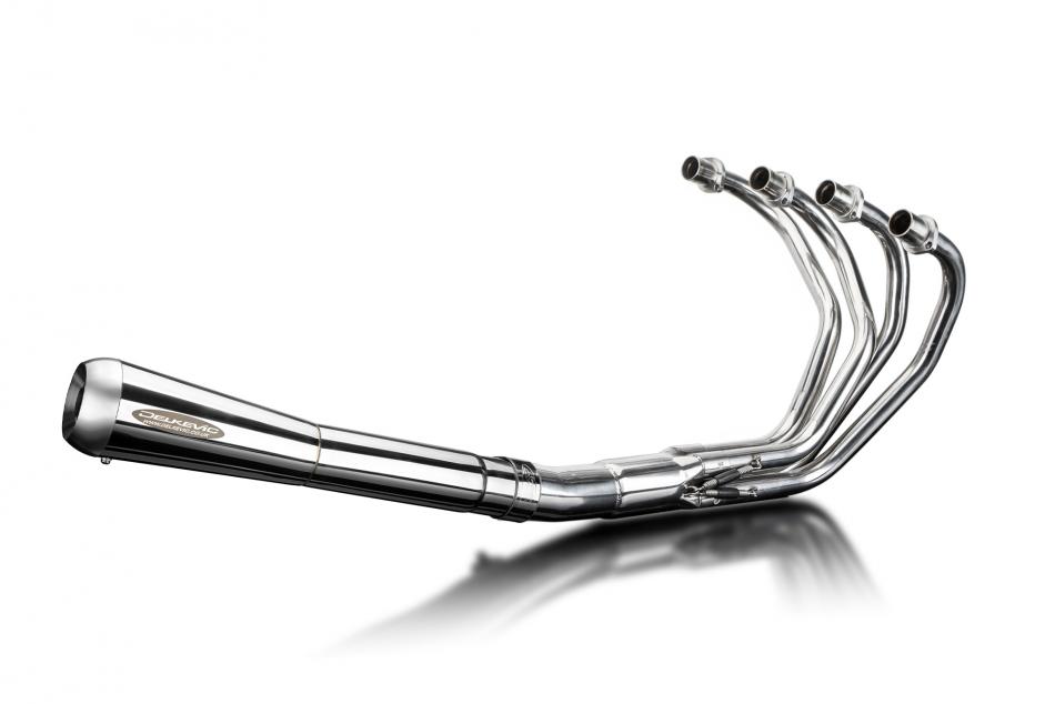 CB350F CB350 FOUR 1972-1974 / COMPLETE 4 into 1 EXHAUST SYSTEM CLASSIC REVERSE-CONE SILENCER 304 STA