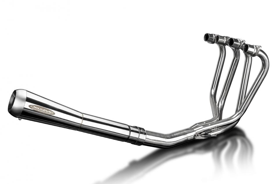 CB650 CB650C SOHC 1979-1984 / COMPLETE 4 into 1 EXHAUST SYSTEM CLASSIC REVERSE-CONE SILENCER 304 STA