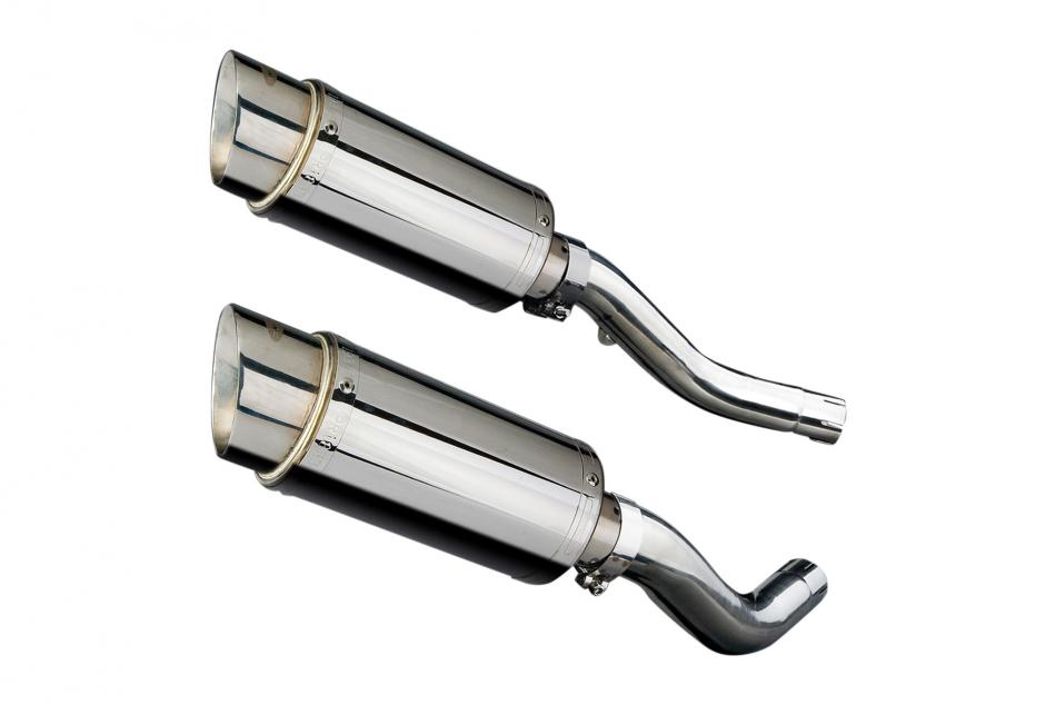 KAWASAKI Z1000 2003-2006 200mm ROUND STAINLESS SILENCER EXHAUST KIT