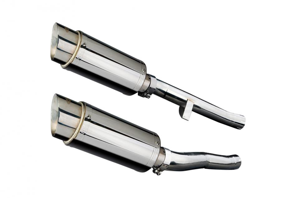 Suzuki GSX1400 2001-2004 Delkevic 200mm Round Stainless Exhaust Silencer Can Kit