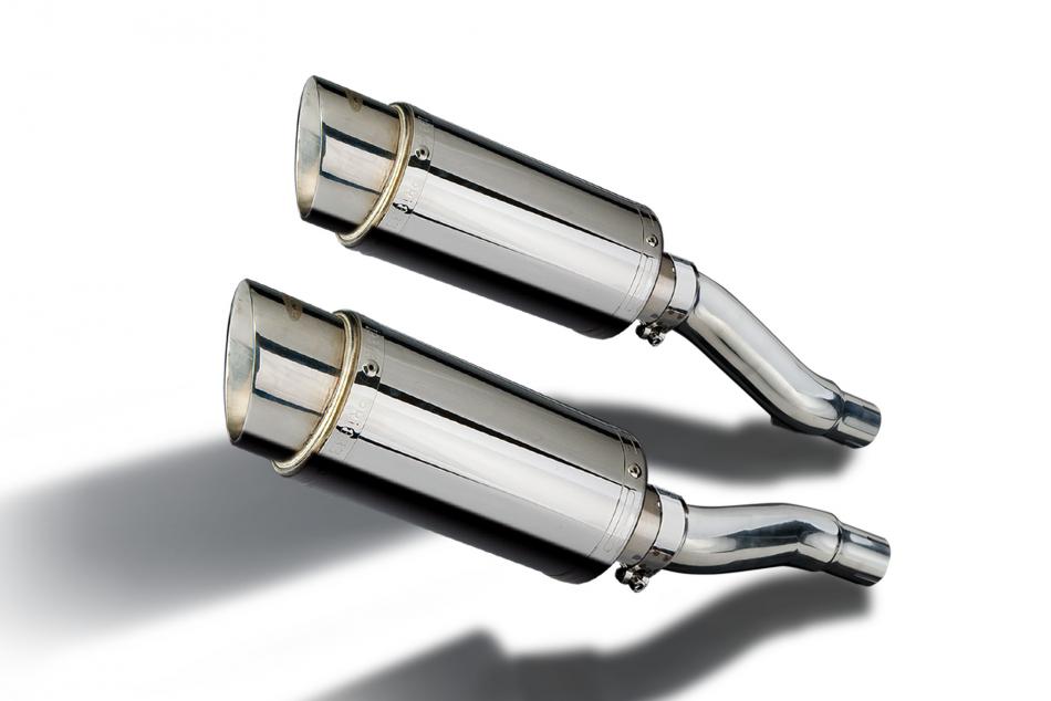 KAWASAKI GPZ500S 1987-2007 200mm ROUND STAINLESS SILENCER EXHAUST KIT