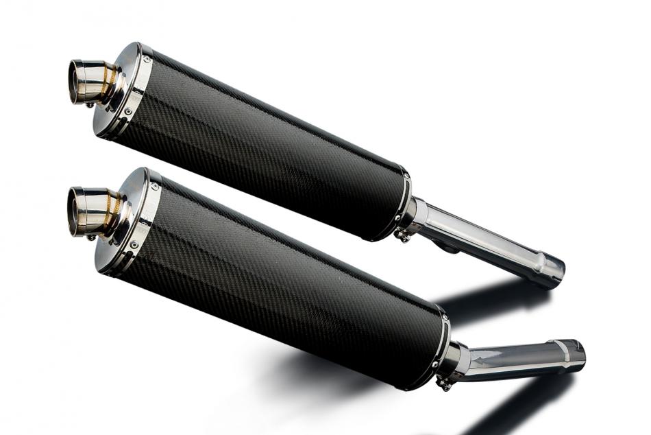 HONDA CBR1100XX BLACKBIRD 96-09 450mm OVAL CARBON BSAU SILENCER EXHAUST KIT