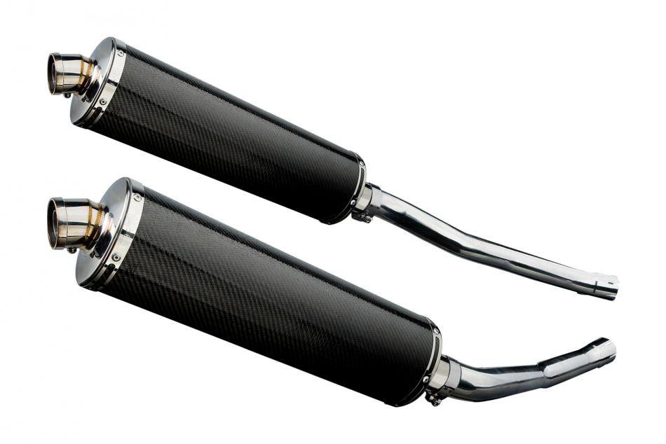 KAWASAKI ZZR1400 NINJA 2006-2007 450mm OVAL CARBON BSAU SILENCER EXHAUST KIT