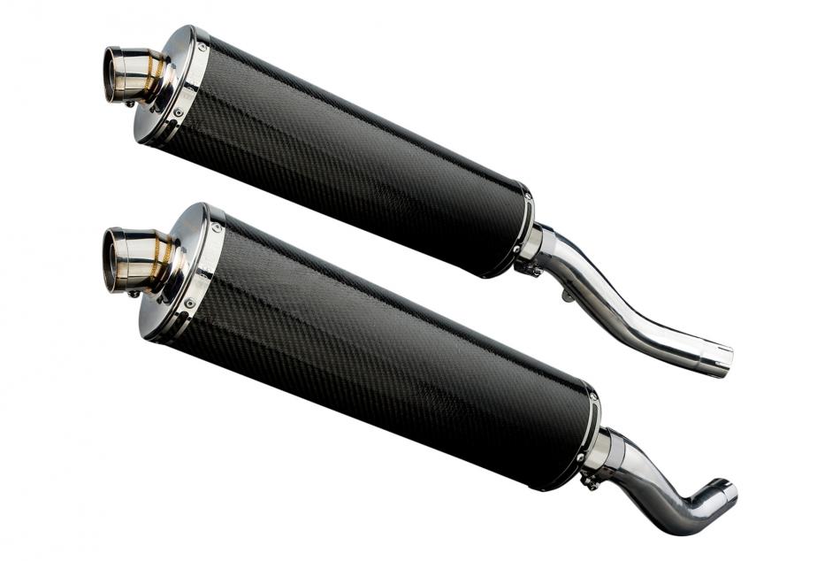 KAWASAKI Z1000 2003-2006 450mm OVAL CARBON BSAU SILENCER EXHAUST KIT