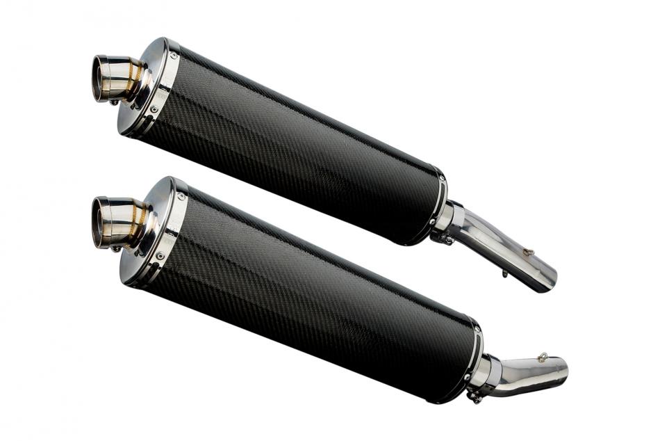 APRILIA RSV1000 R FACTORY 04-10 450mm OVAL CARBON BSAU SILENCER EXHAUST KIT