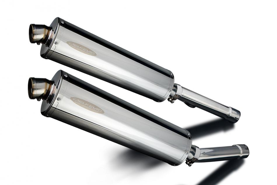 HONDA CBR1100XX BLACKBIRD 96-09 450mm OVAL STAINLESS BSAU SILENCER EXHAUST KIT