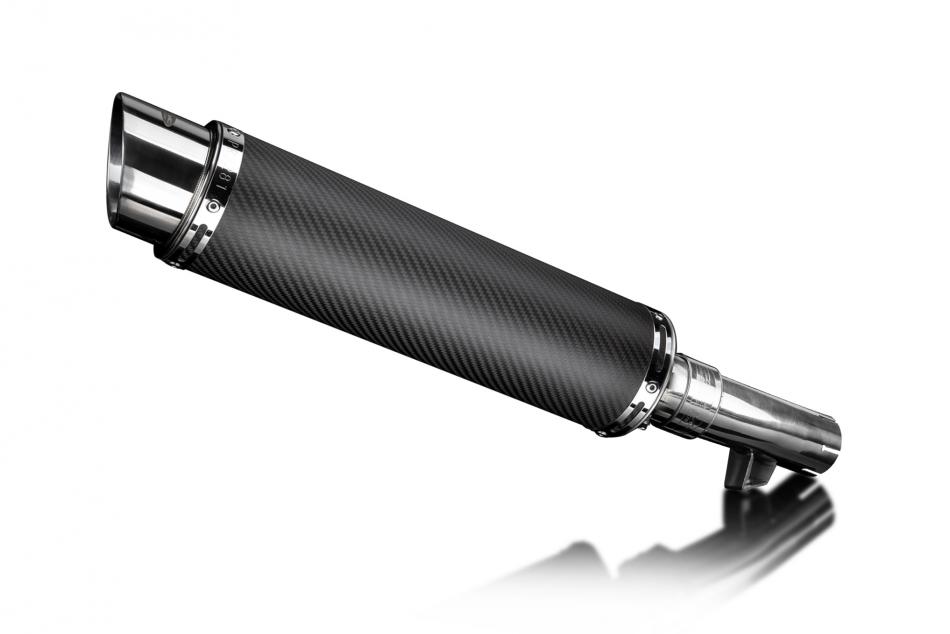 Honda NT1100 2022-2024 Delkevic 350mm Round Carbon Exhaust Silencer Can Kit