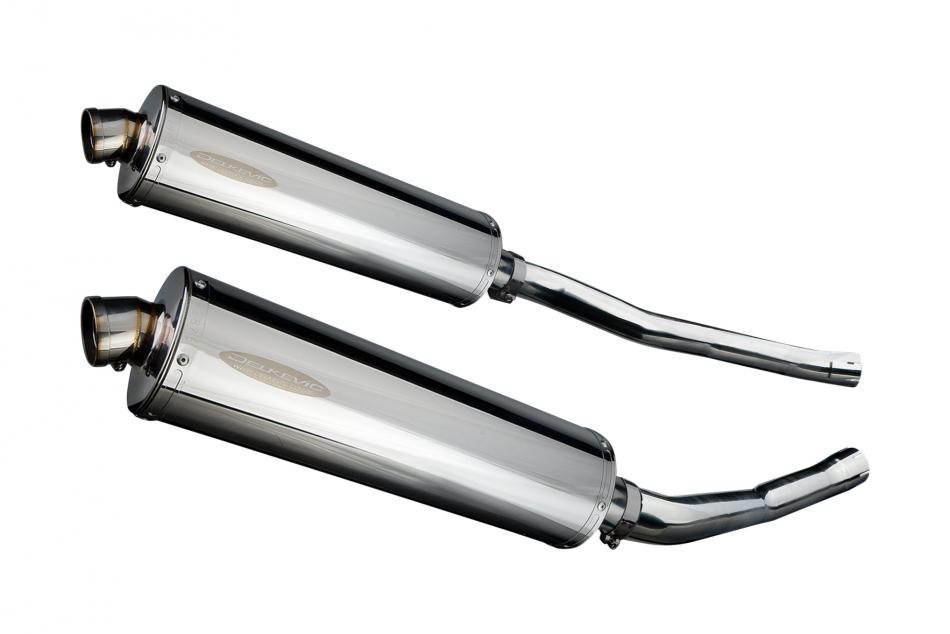 KAWASAKI ZZR1400 NINJA 2006-2007 450mm OVAL STAINLESS BSAU SILENCER EXHAUST KIT