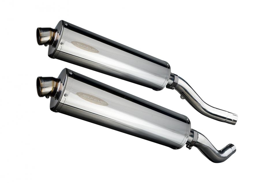 KAWASAKI Z1000 2003-2006 450mm OVAL STAINLESS BSAU SILENCER EXHAUST KIT