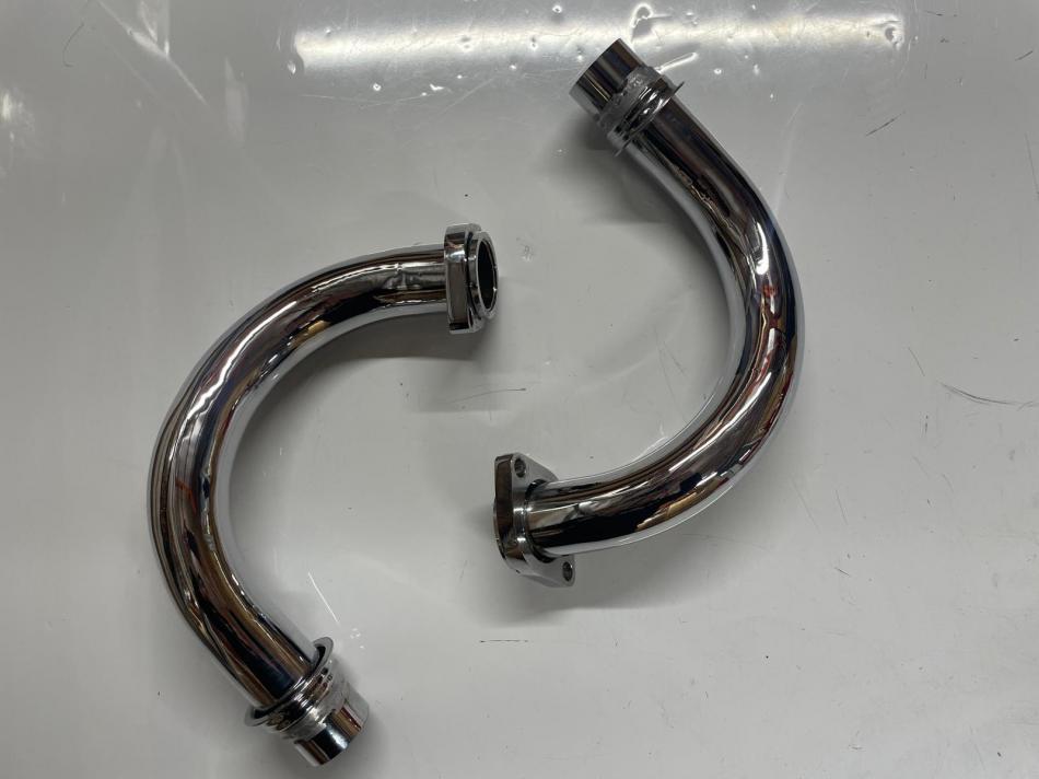 RD400 C-D 1976-1977 / DOWNPIPES CHROME 304 STAINLESS STEEL
