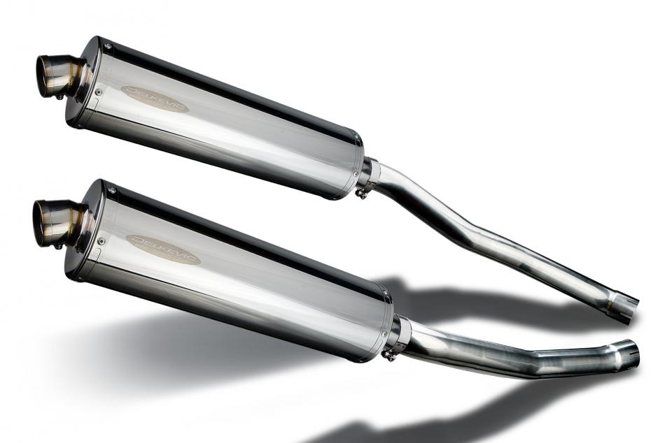 KAWASAKI ZZR1400 NINJA 2008-2011 450mm OVAL STAINLESS BSAU SILENCER EXHAUST KIT