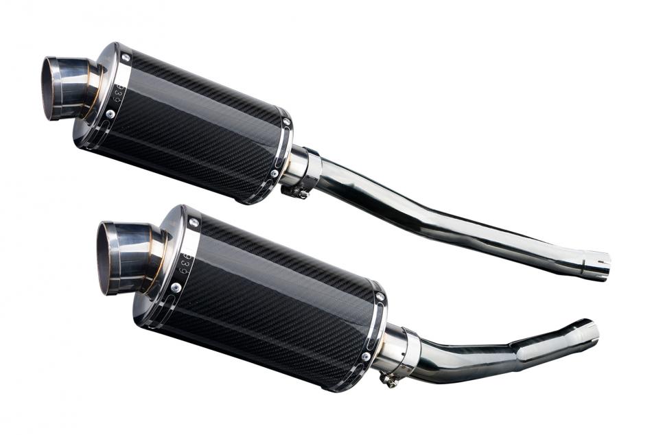 KAWASAKI ZZR1400 NINJA 2006-2007 225mm OVAL CARBON SILENCER EXHAUST KIT