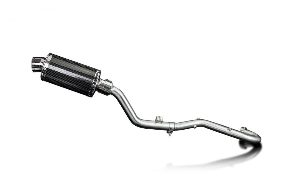 Suzuki DR350 1990-1999 Complete Exhaust 225mm Oval Carbon Silencer Can