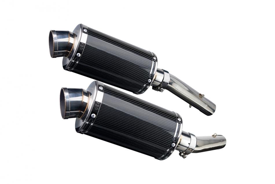 APRILIA RSV1000 R FACTORY 04-10 225mm OVAL CARBON SILENCER EXHAUST KIT