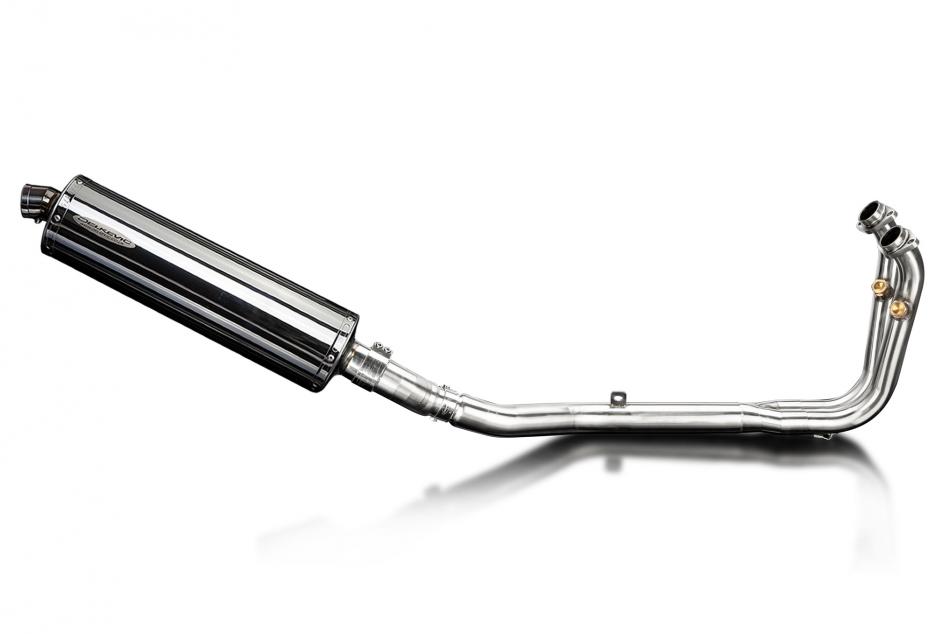 CFMOTO 450SS 2023-2025 / OVAL 450mm (18 inch) SILENCER 2 into 1 COMPLETE SYSTEM 304 STAINLESS STEEL