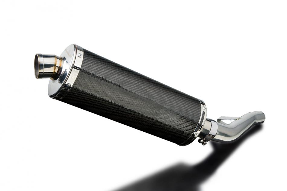 Suzuki GSX1400 2005-2009 Delkevic 350mm Oval Carbon Exhaust Silencer Can Kit