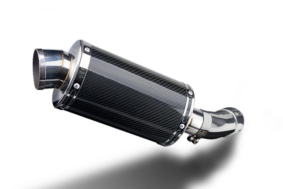 SUZUKI SV400 SV650 2003-2015 225mm OVAL CARBON SILENCER EXHAUST KIT