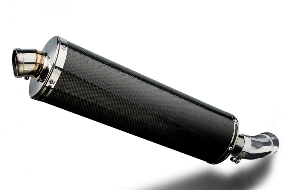 SUZUKI SV400 SV650 2003-2015 450mm OVAL CARBON BSAU SILENCER EXHAUST KIT