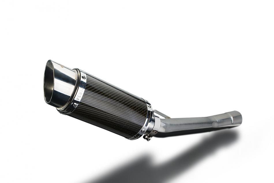 SUZUKI GSX600 F 1997-2006 200mm ROUND CARBON  SILENCER EXHAUST KIT