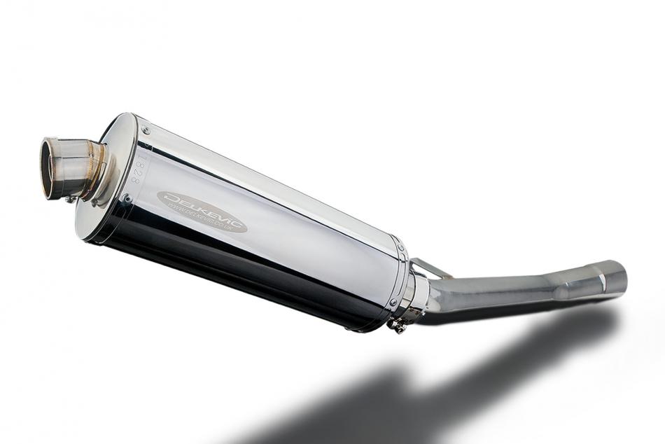 SUZUKI GSX600 F 1997-2006 350mm OVAL STAINLESS BSAU SILENCER EXHAUST KIT