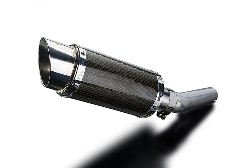 Honda CBR600F 1991-1998 Delkevic 200mm Round Carbon Exhaust Silencer Can Kit