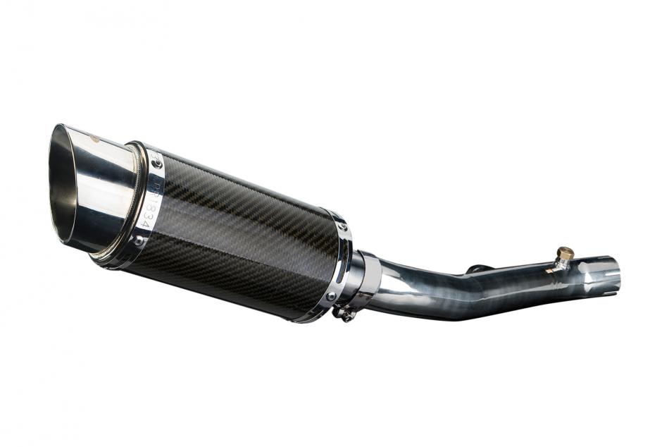 Honda CBR600F 2001-2006 200mm ROUND CARBON  SILENCER EXHAUST KIT
