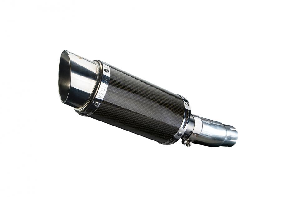 NINJA 250R 2008-2013 / 300 NINJA 2008-2016 / MINI 200mm (8 inch) ROUND CARBON FIBRE SILENCER