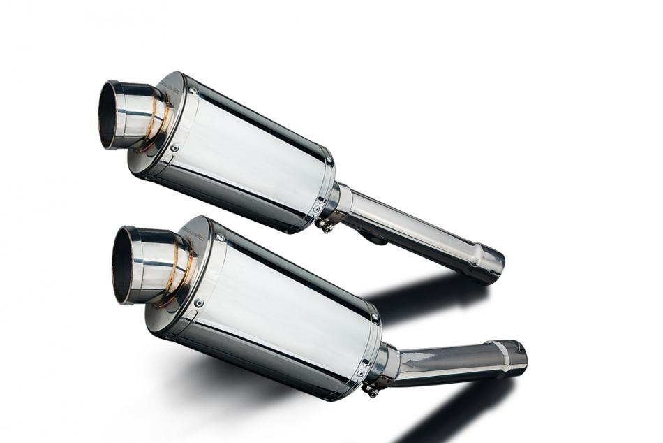 HONDA CBR1100XX BLACKBIRD 96-09 225mm OVAL STAINLESS SILENCER EXHAUST KIT