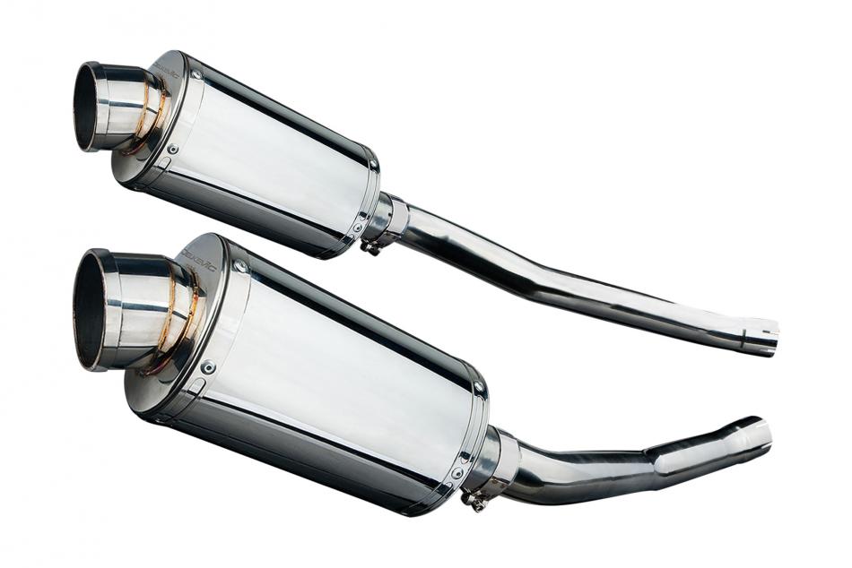 KAWASAKI ZZR1400 NINJA 2006-2007 225mm OVAL STAINLESS SILENCER EXHAUST KIT