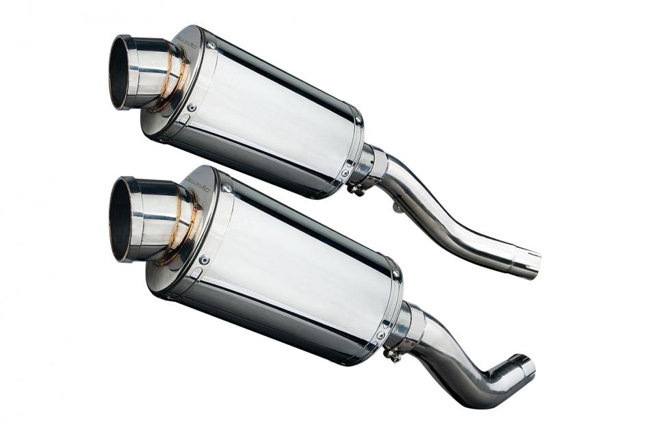 KAWASAKI Z1000 2003-2006 225mm OVAL STAINLESS SILENCER EXHAUST KIT