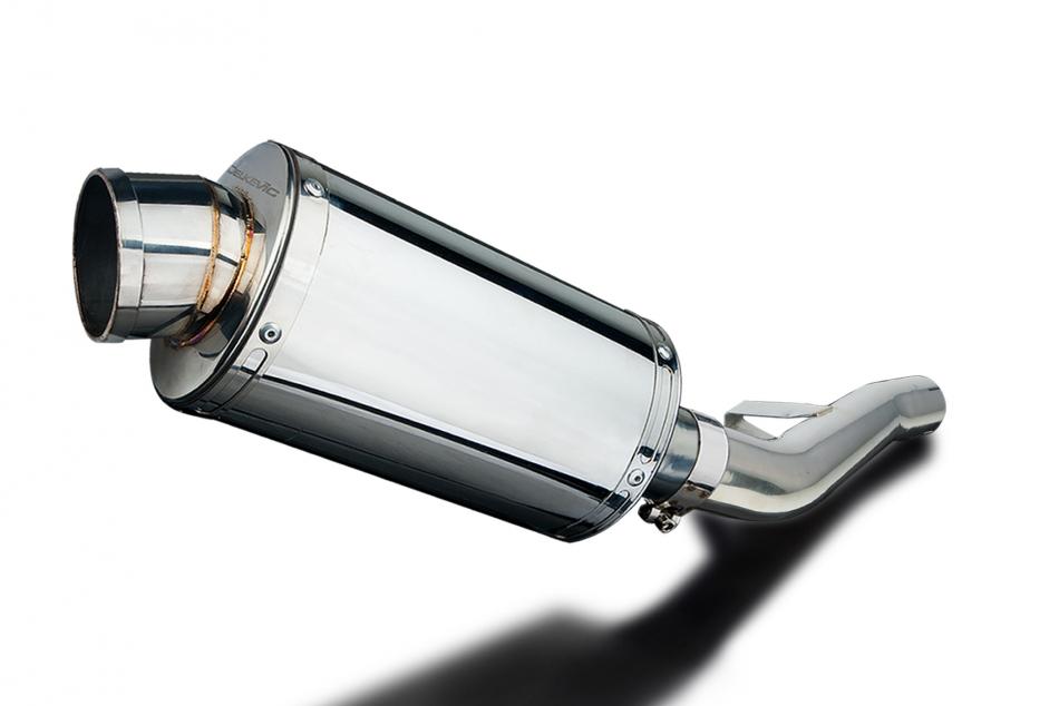 Suzuki GSX1400 2005-2009 Delkevic 225mm Oval Stainless Exhaust Silencer Can Kit