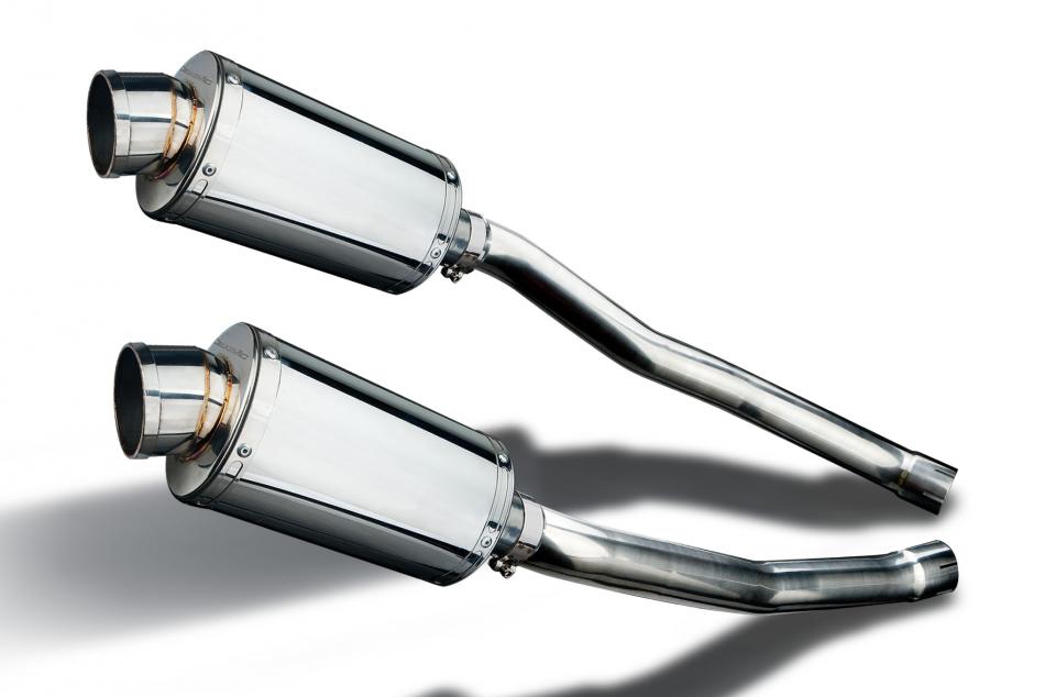 KAWASAKI ZZR1400 NINJA 2008-2011 225mm OVAL STAINLESS SILENCER EXHAUST KIT